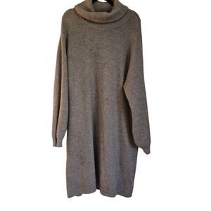 NWOT - Women's Plus Size 3x - Cowl Knit Sweater Dress‎ - Tan - Fall & Winter